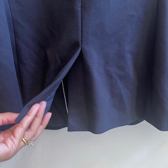 Talbots Women's Navy Blue Blazer Jacket Size 8P Cotton Blend Single-Breasted - Picture 6 of 7